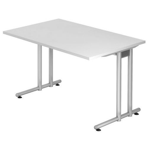 Scrivania fissa 120 cm serie N bianco,