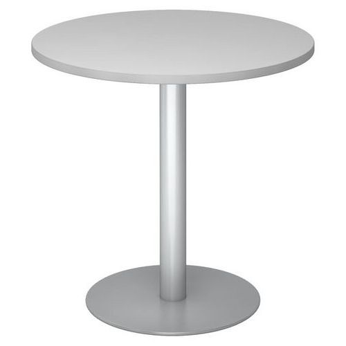 Tavolo da riunione rotondo 80 cm grigio/alluminio,