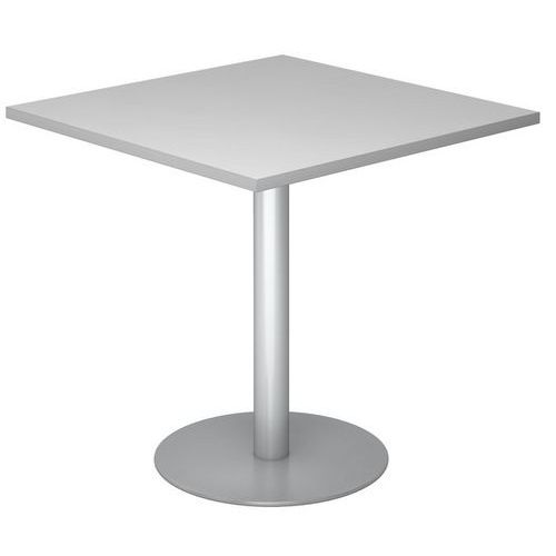 Tavolo da riunione quadrato 80x80cm grigio/alluminio,