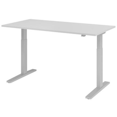 Scrivania elettrica serie XMKA 160 cm grigio/alluminio,