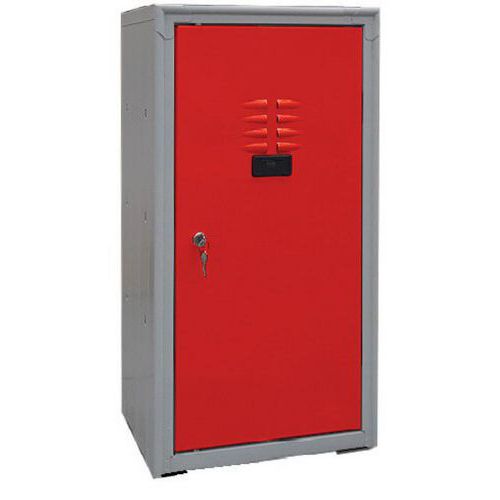 Armadio multiuso basso 1 anta rosso chiave,