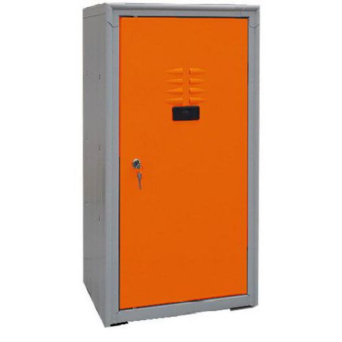 Armadio multiuso basso 1 anta arancione lucchetto,