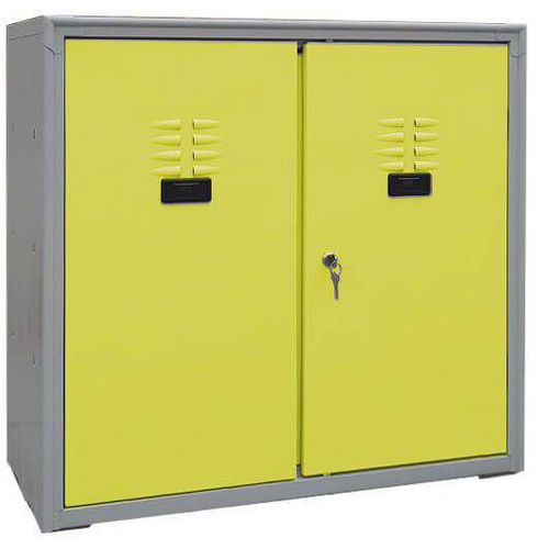 Armadio multiuso basso 2 ante giallo chiave,