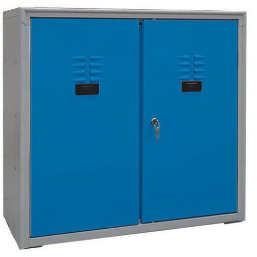 Armadio multiuso basso 2 ante blu chiave,