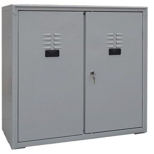 Armadio multiuso basso 2 ante grigio chiave,