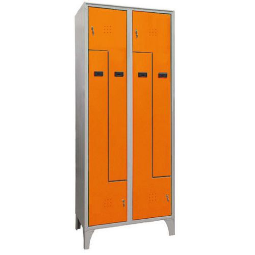 Armadio spogliatoio 4 ante a L arancione chiave,
