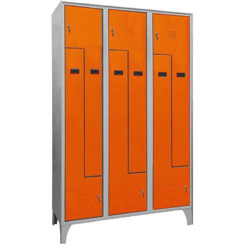 Armadio spogliatoio 6 ante a L arancione chiave,