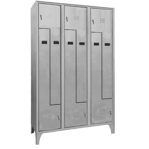 Armadio spogliatoio 6 ante a L grigio chiave,