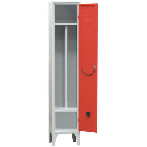 Armadio spogliatoio con vano porta scarpe rosso chiave,