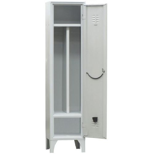 Armadio spogliatoio con portascarpe 1 posto grigio chiave,