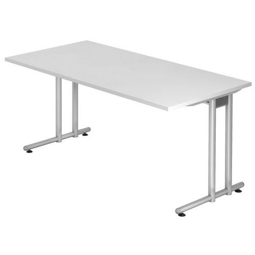 Scrivania fissa 160 cm serie N bianco,