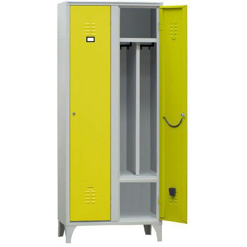 Armadio spogliatoio porta scarpe 2 posti giallo chiave,