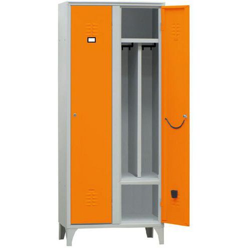 Armadio spogliatoio porta scarpe 2 posti arancione chiave,