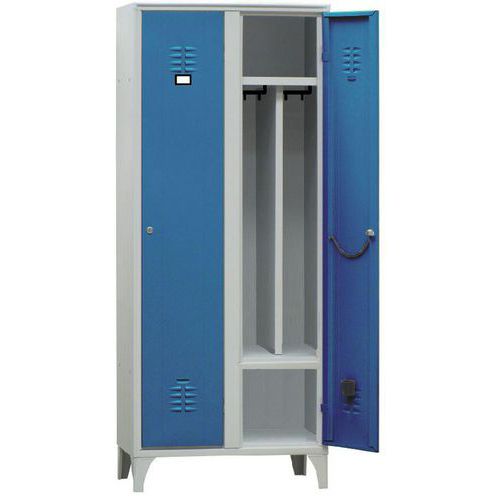 Armadio spogliatoio porta scarpe 2 posti blu chiave,