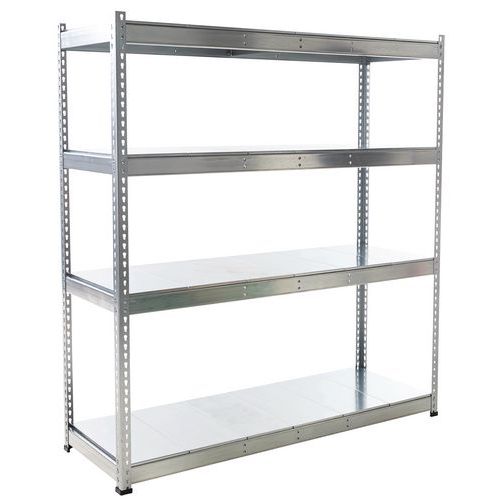 Scaffalatura Rapid 1 4 ripiani metallo zincato 1980x1525x455,