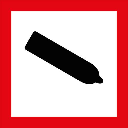 Cartello CLP-Gas compresso-PVC-120x120mm,