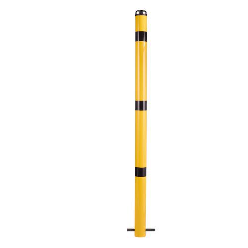 Paletto allum D60 mm testa per catena giallo/nero da fissare,