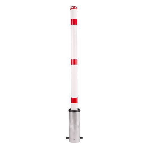 Paletto allum D60 mm testa per catena bianco/rosso rimovib,