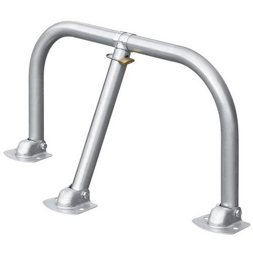 Barriera per parcheggio galvanizzata su piastra-Lucchetti,