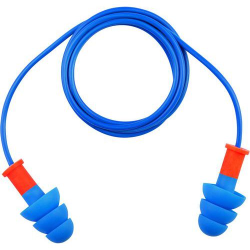 Tappi per orecchie con cordino-TPR CONICFIRDE050 Blu,