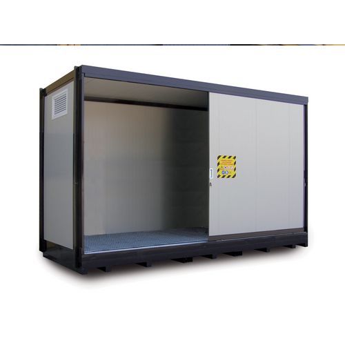 Container per 4 IBC coibentato ad ante scorrevoli,