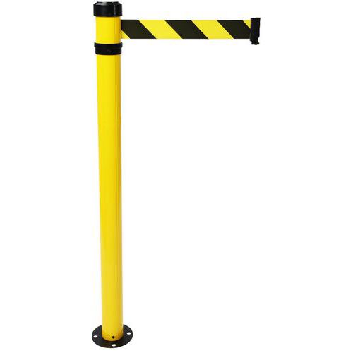 Paletto giallo con nastro da fissare al suolo giallo/nero,