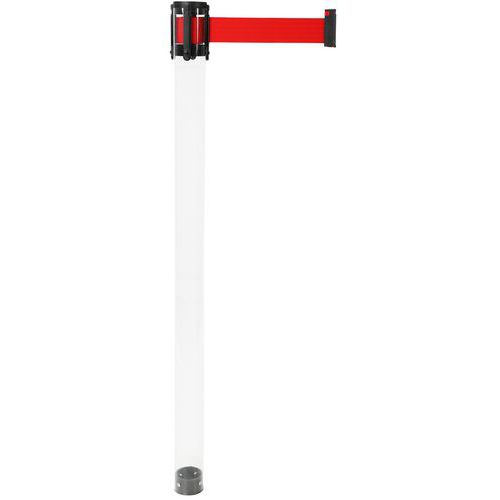 Paletto con nastro rosso-Tubo trasparente-Manutan EXPERT,