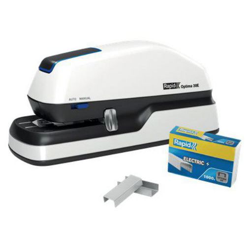 Cucitrice elettrica Rexel Optima 20, argentata, nero argento,