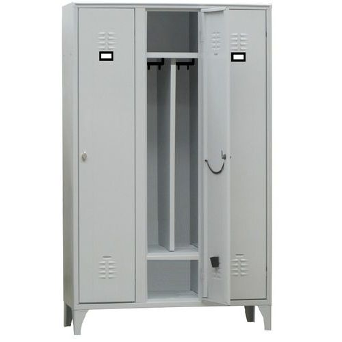 Armadio spogliatoio porta scarpe 3 posti grigio chiave,