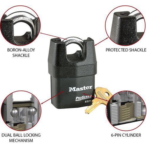Lucchetti a chiave acciaio lam ProSerie 6321EURD-Master Lock,