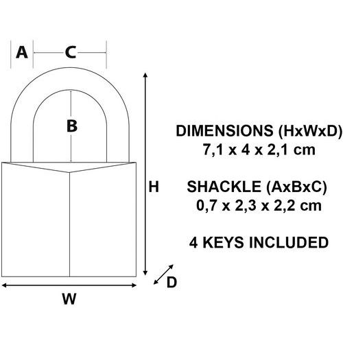 Lucchetti con chiave reversibili 1145PEURD - Master Lock,