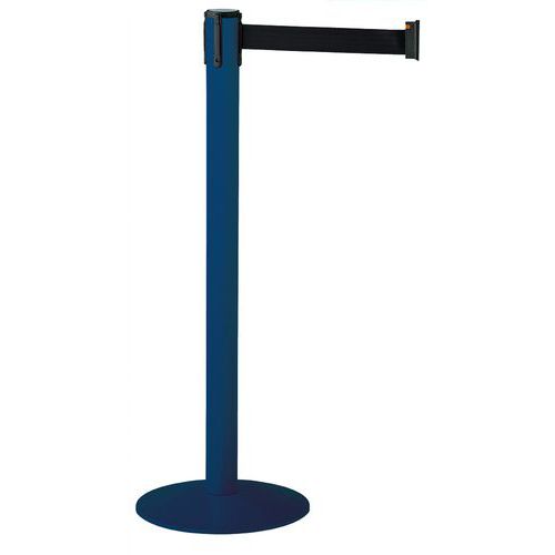 Paletto con nastro nero su base Paceo - 3 m - Blu,