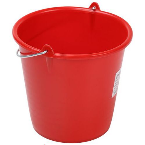 Secchio Rotondo 10 L Col:Rosso ROUGE EN POLYET HYLENE,