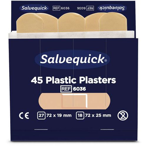 Ricarica di cerotti in plastica Salvequick,