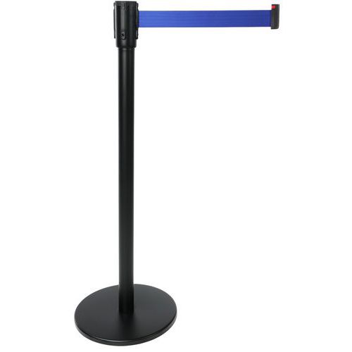 Paletto nero con nastro blu, lunghezza 2 m,