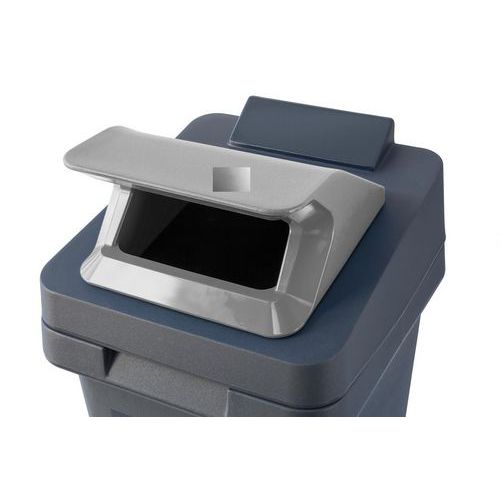 Contenitore Re-Square - 140 L bocca parapioggia grigio,