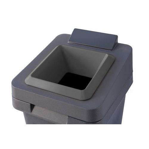Contenitore Re-Square - 140 L bocca quadra antracite,