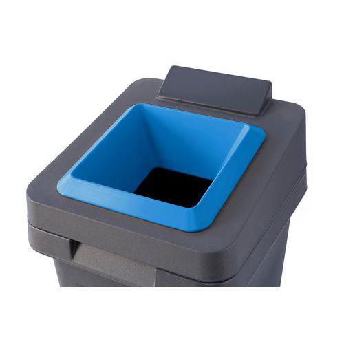 Contenitore Re-Square - 140 L bocca quadra blu,