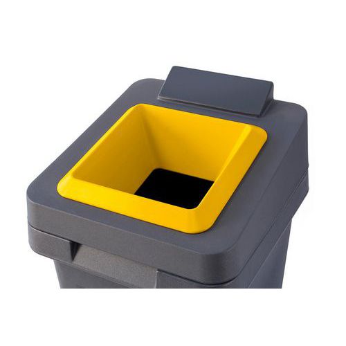 Contenitore Re-Square - 140 L bocca quadra giallo,