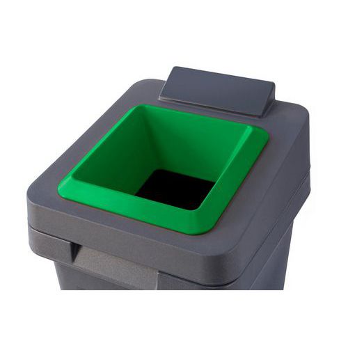 Contenitore Re-Square - 140 L bocca quadra verde,