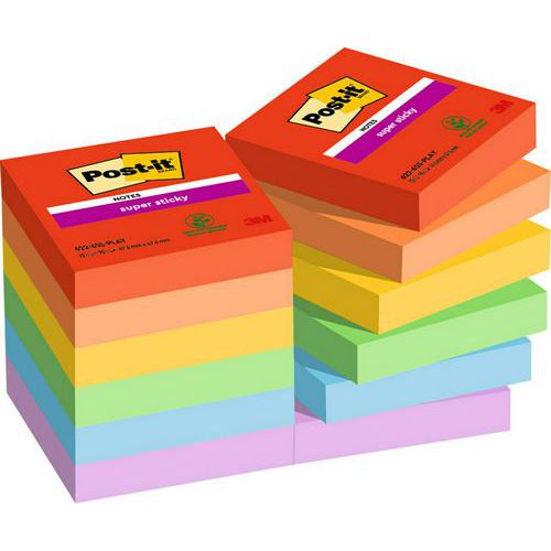 Post-it Super Sticky - Playful 47x47 mm,