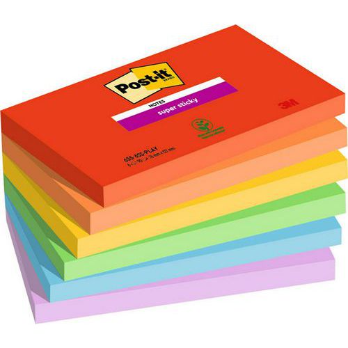 Post-it Super Sticky - Playful 76x127 mm,