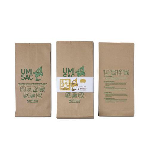 Sacco in carta per la raccolta differenziata dell'umido 10 L,