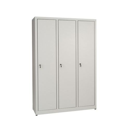 Armadio spogliatoio 3 ante chiave grigio,