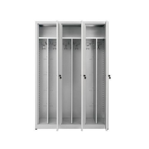 Armadio spogliatoio 3 ante pomello con chiave blu,