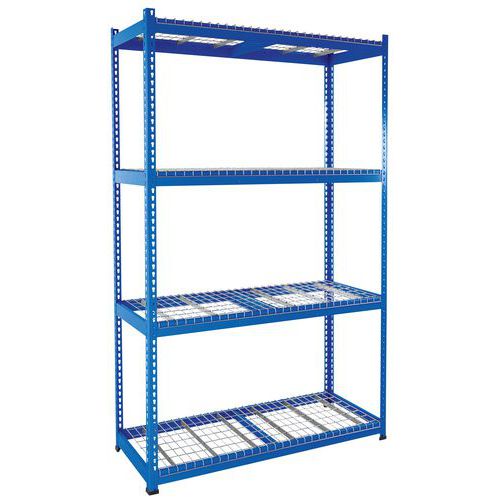 Scaffalatura Rapid 1 2440x1525x455 4 ripiani a griglia blu,