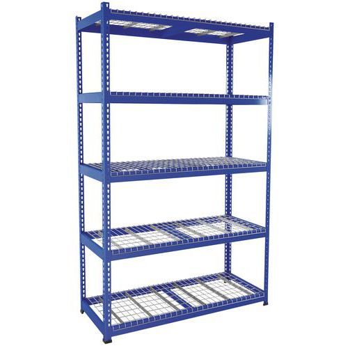Scaffalatura Rapid 1 2440x1525x915 5 ripiani a griglia blu,