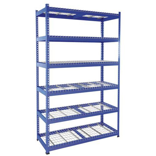Scaffalatura Rapid 1 2440x1525x610 6 ripiani a griglia blu,