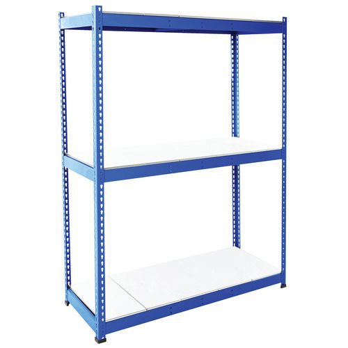 Scaffalatura Manutan Rapid 1 1980x1830x915 3 ripiani met blu,