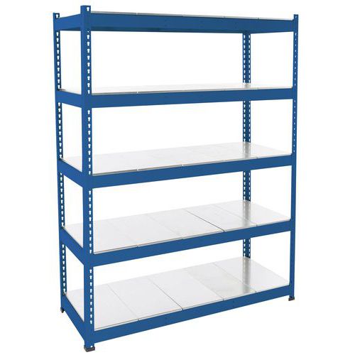 Scaffalatura Rapid 1 5 ripiani metallo 1980x1525x610 blu,